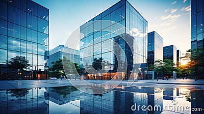Sleek modern business building Stock Photo