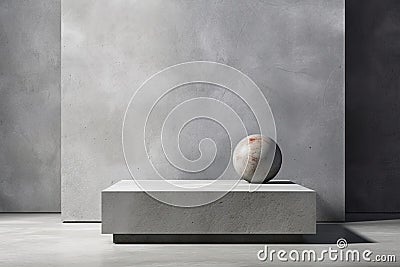 Cement podium for product Stock Photo