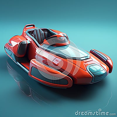 Ultra Realistic 4k Front View Hovercraft With Streamlined Styling Stock Photo