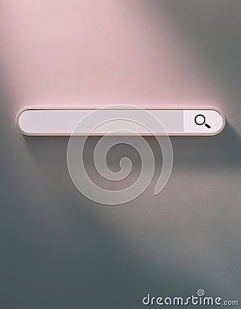A sleek, modern search bar with a magnifying glass icon on the right side, set against a light textured background Generative AI Stock Photo