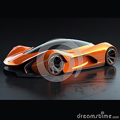 Sleek, Modern Sports Car with a Sense of Speed and Power Stock Photo