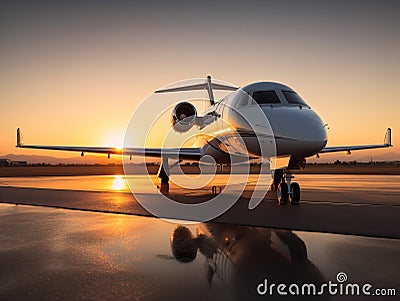 Elegant Design of The Cessna Citation Latitude Jet Stock Photo