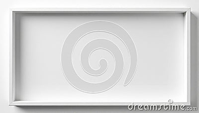 Sleek white frame, clean lines, minimal texture, sharp, glossy Stock Photo