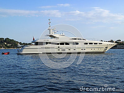 Sleek yacht Stock Photo