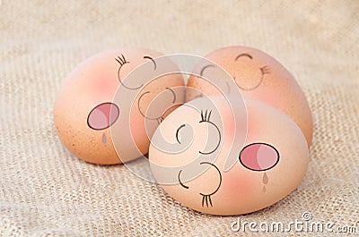 Sleep eggs Stock Photo