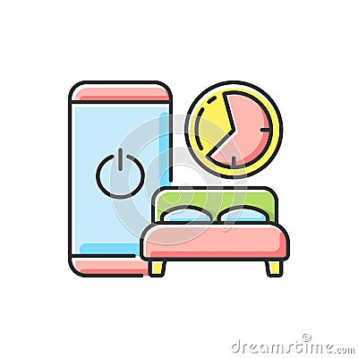 Sleep hygiene RGB color icon Vector Illustration