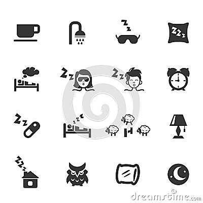 Sleep icons Vector Illustration