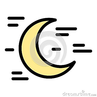 Sleep moon icon vector flat Stock Photo