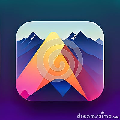 Sleep Software App Icon. Generative AI. Stock Photo