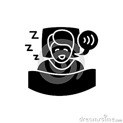 Sleep talking glyph icon Vector Illustration