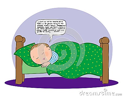 Sleep Talking Vector Illustration