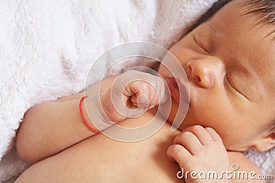 Sleeper baby Stock Photo