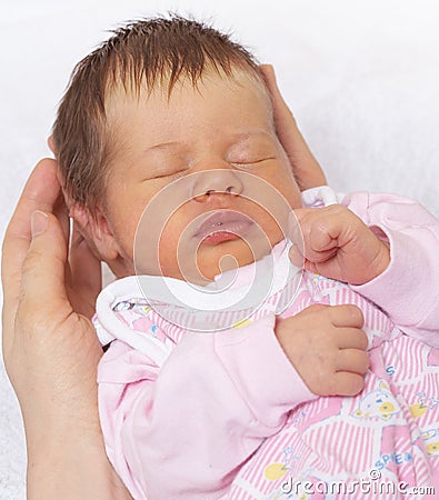 Sleeper baby Stock Photo