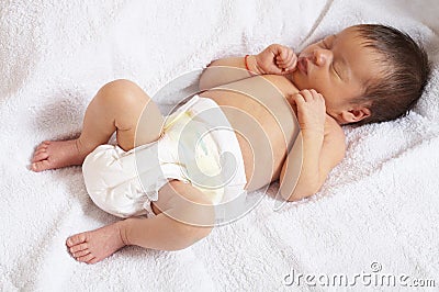 Sleeper baby Stock Photo