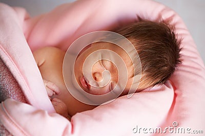 Sleeper baby Stock Photo