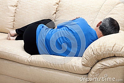 The sleeper man Stock Photo