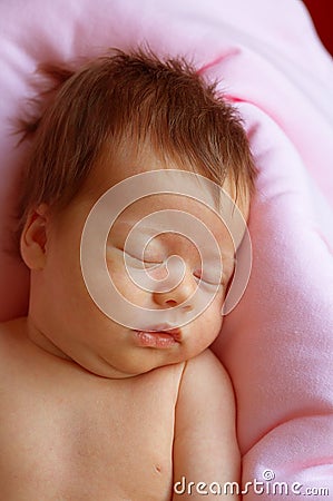 Sleeper newborn baby Stock Photo
