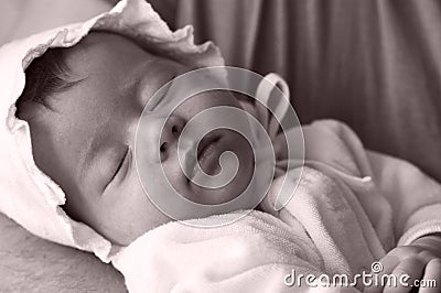 Sleeper newborn baby Stock Photo