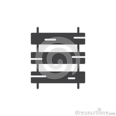 Sleepers and rails icon vector Vector Illustration