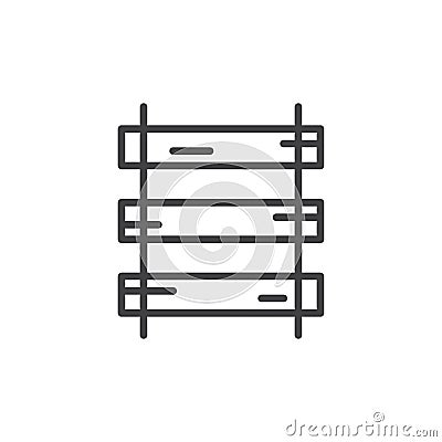 Sleepers and rails line icon Vector Illustration