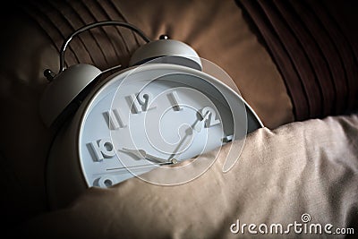 Sleeping alarm clock Stock Photo