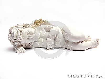 Sleeping angel - figurine Stock Photo