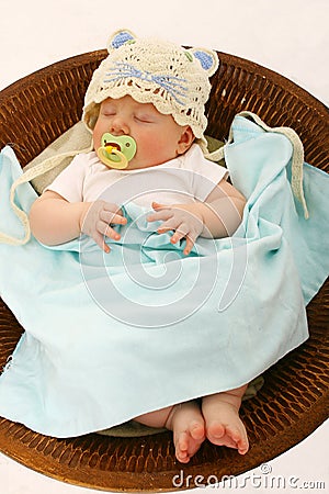 Sleeping baby Stock Photo