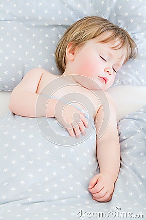 Sleeping baby boy Stock Photo