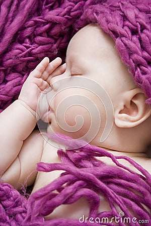 Sleeping baby girl Stock Photo