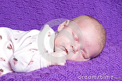 Sleeping Baby Girl Stock Photo