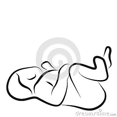 Sleeping baby Vector Illustration