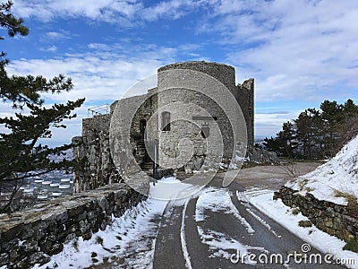 Sleeping beauty high above the Adriatic Sea. Stock Photo