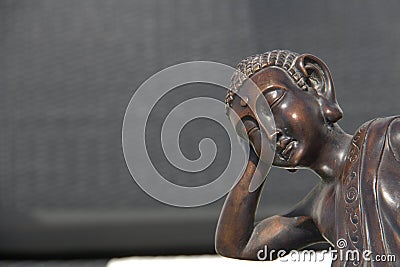 Sleeping Buddha Bronze Stock Photo