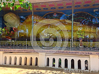 The sleeping buddha sacred monument Stock Photo