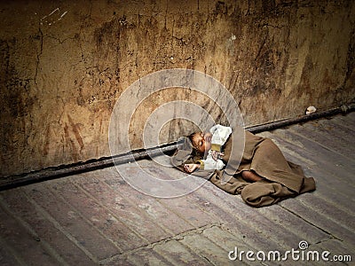 Sleeping child Editorial Stock Photo