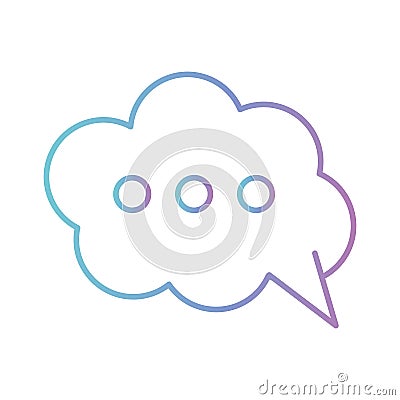 Sleeping cloud bubble gradient style icon vector design Vector Illustration