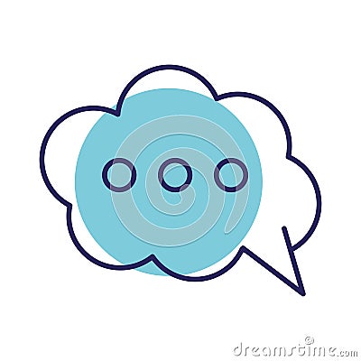 Sleeping cloud bubble line style icon vector design Vector Illustration