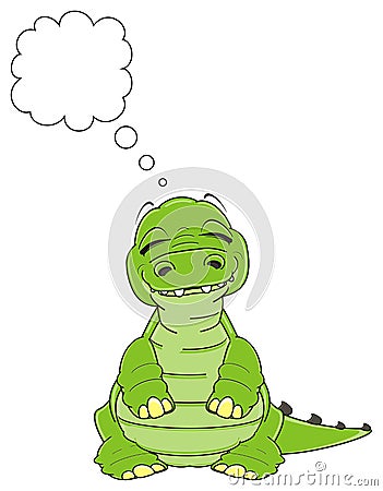 Sleeping crocodile with clean footnote Stock Photo