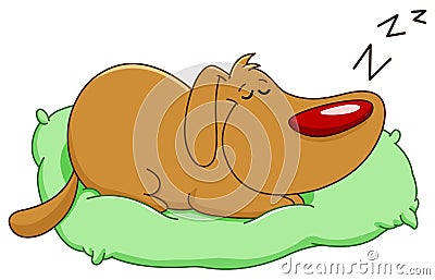 Sleeping dog Vector Illustration