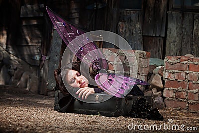 Sleeping Fairy Stock Photo