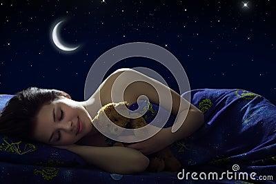 Sleeping Girl Stock Photo