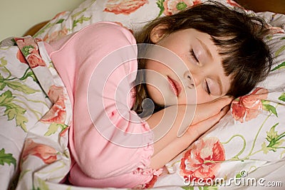 Sleeping girl Stock Photo