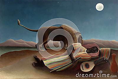 The Sleeping Gypsy Stock Photo