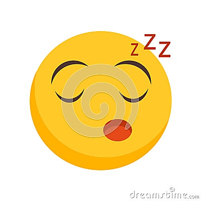 Sleeping icon vector isolated on white background, Sleeping sign Vector Illustration