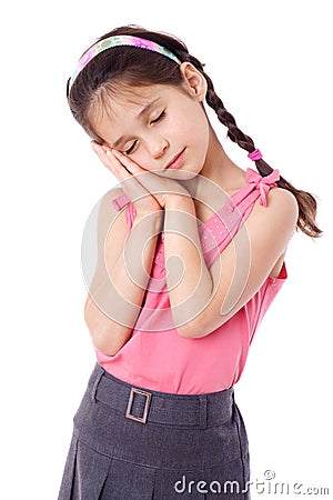 Sleeping little girl Stock Photo