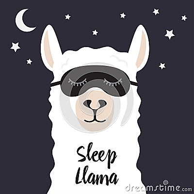 Sleeping llama. Vector illustration Vector Illustration