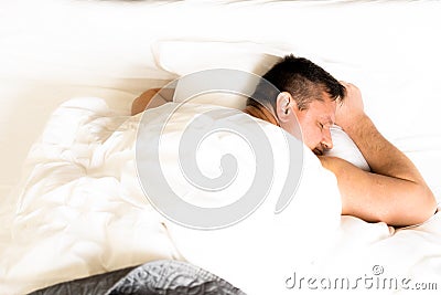 Sleeping man Stock Photo
