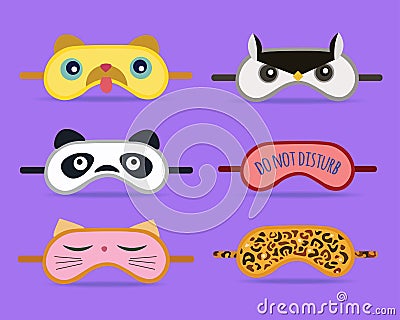 Sleeping masks vector design illustration Vector Illustration