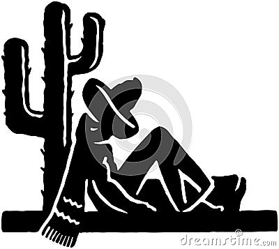 Sleeping Mexican Vector Illustration