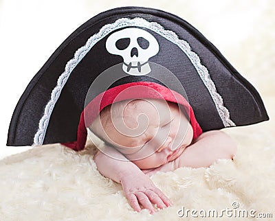 Sleeping newborn baby Stock Photo